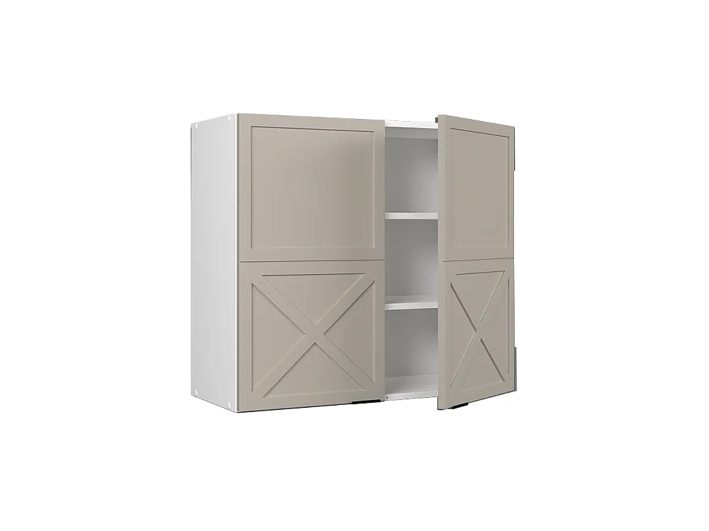 Elément haut de cuisine grisbeige/blanc 80x34.1x72 fame-line