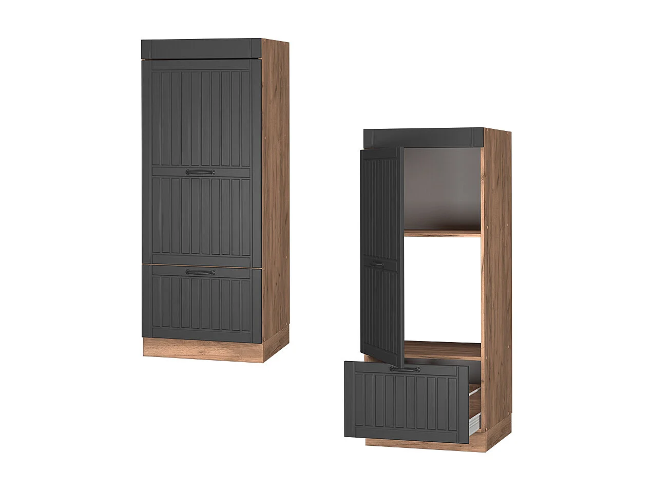 Szafka do mikrofalówki ciemnoszary 60x58.1x153.6 fame-line