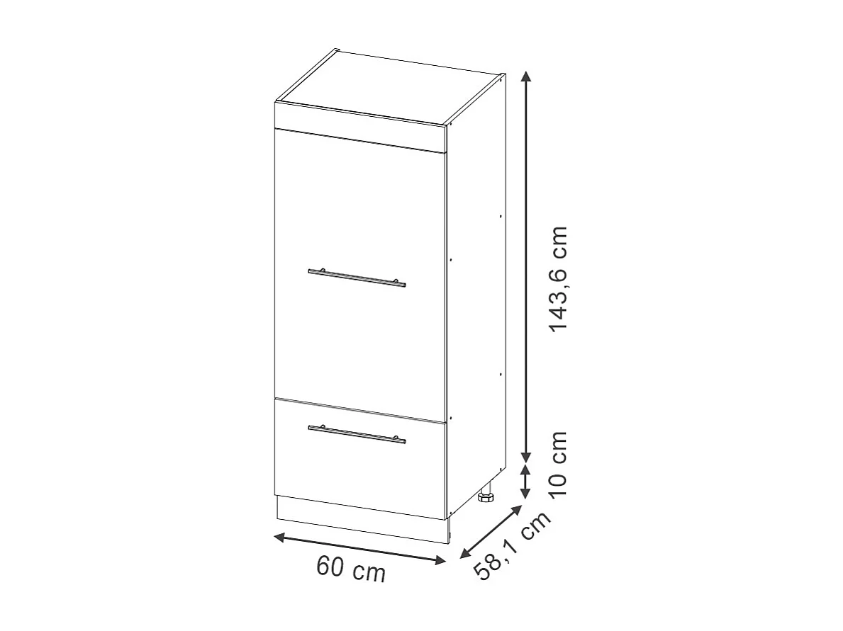 Armoire micro-ondes gris foncé 60x58.1x153.6 fame-line