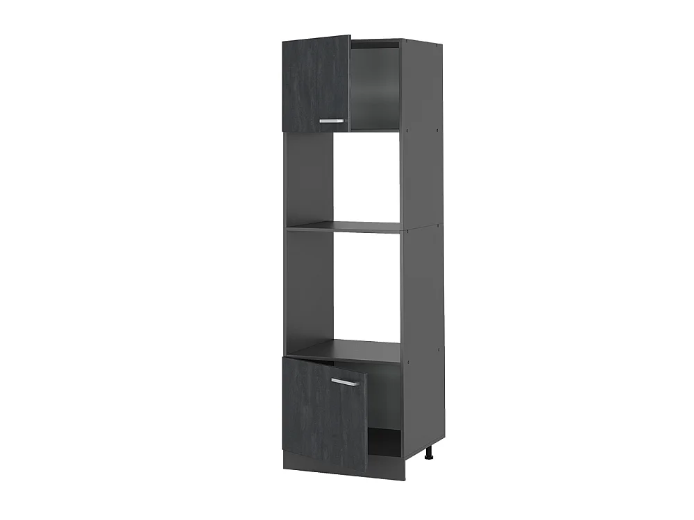 Armoire micro-ondes béton noir 60x57.2x206.8 r-line