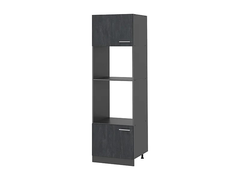 Armoire micro-ondes béton noir 60x57.2x206.8 r-line
