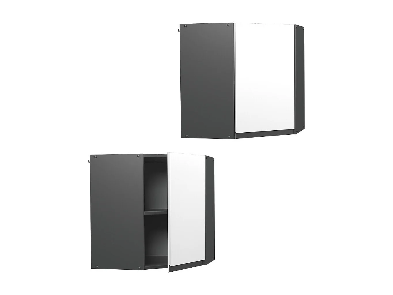 Armario colgante de esquina blanco 57x34.1x60 r-line