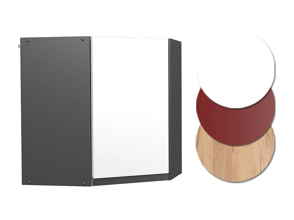 Armario colgante de esquina blanco 57x34.1x60 r-line