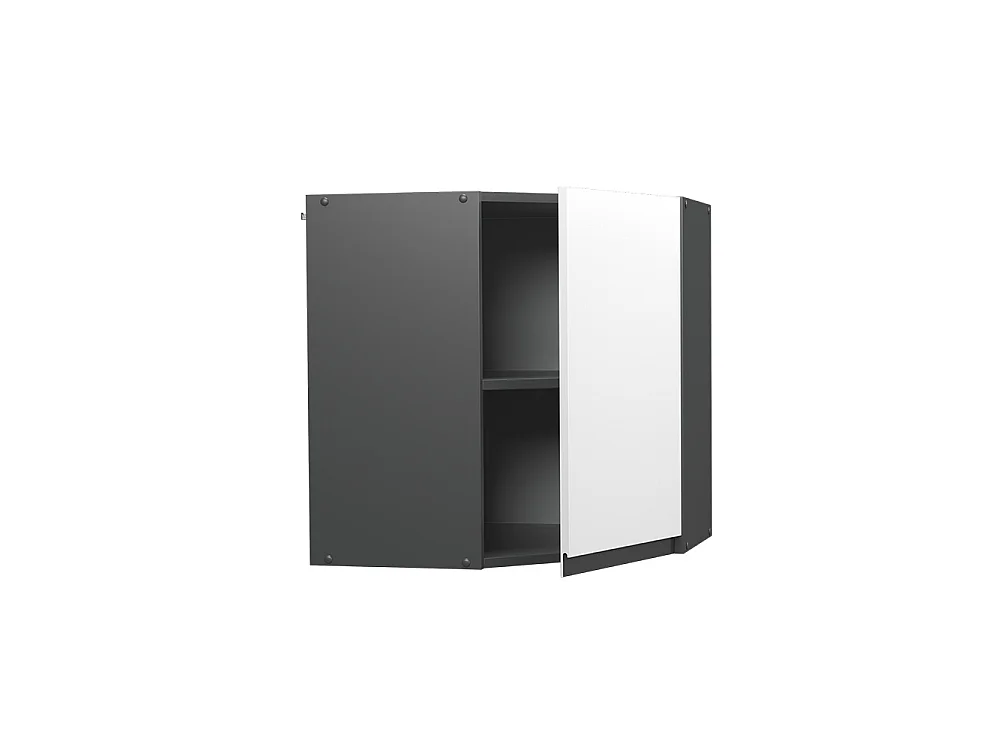 Corner wall cabinet white 57x34.1x60 r-line