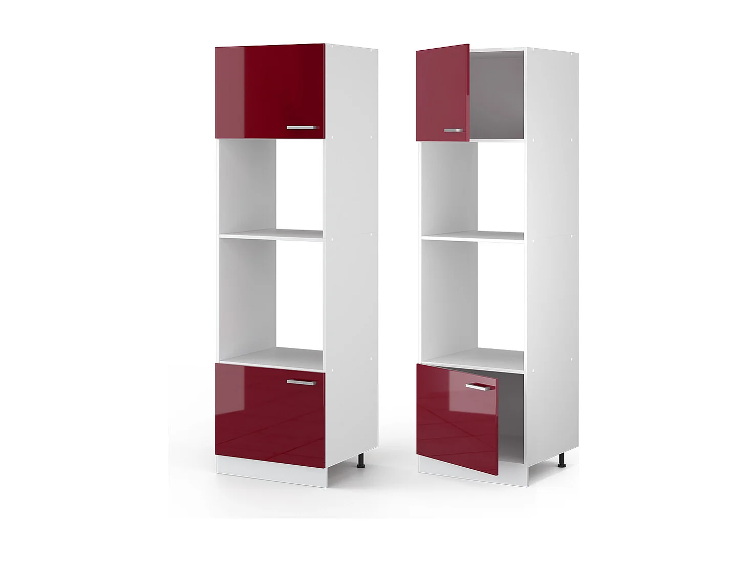 Szafka do mikrofalówki czerwony połysk 60x57.2x206.8 r-line