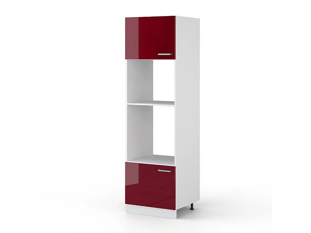 Armario para microondas rojo de alto brillo 60x57.2x206.8 r-line