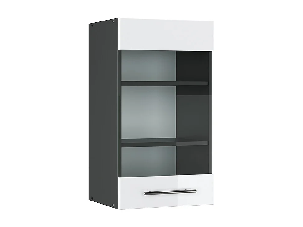 Armoire en verre blanc haute brillance 40x34.1x72 fame-line