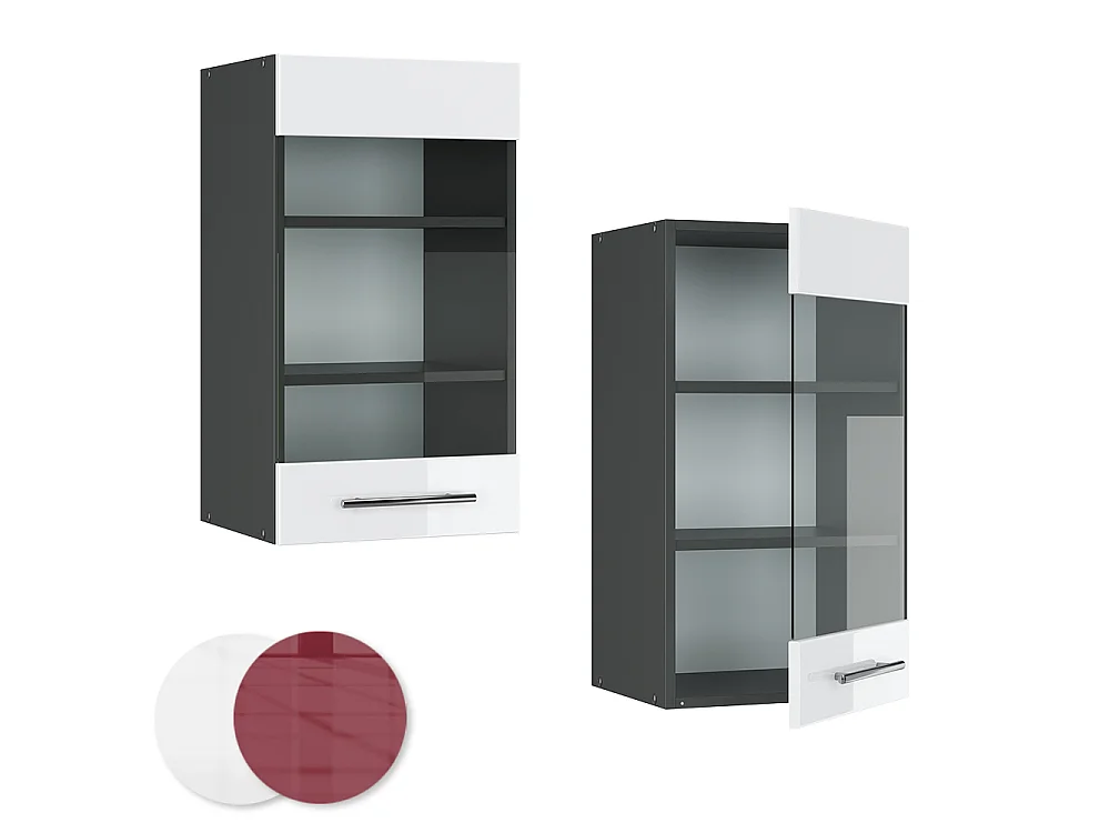 Mobile da cucina in vetro bianco lucido 40x34.1x72 fame-line