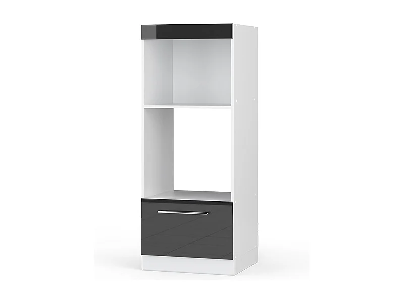 Armoire micro-ondes anthracite haute brillance 60x58.1x153.6 fame-line