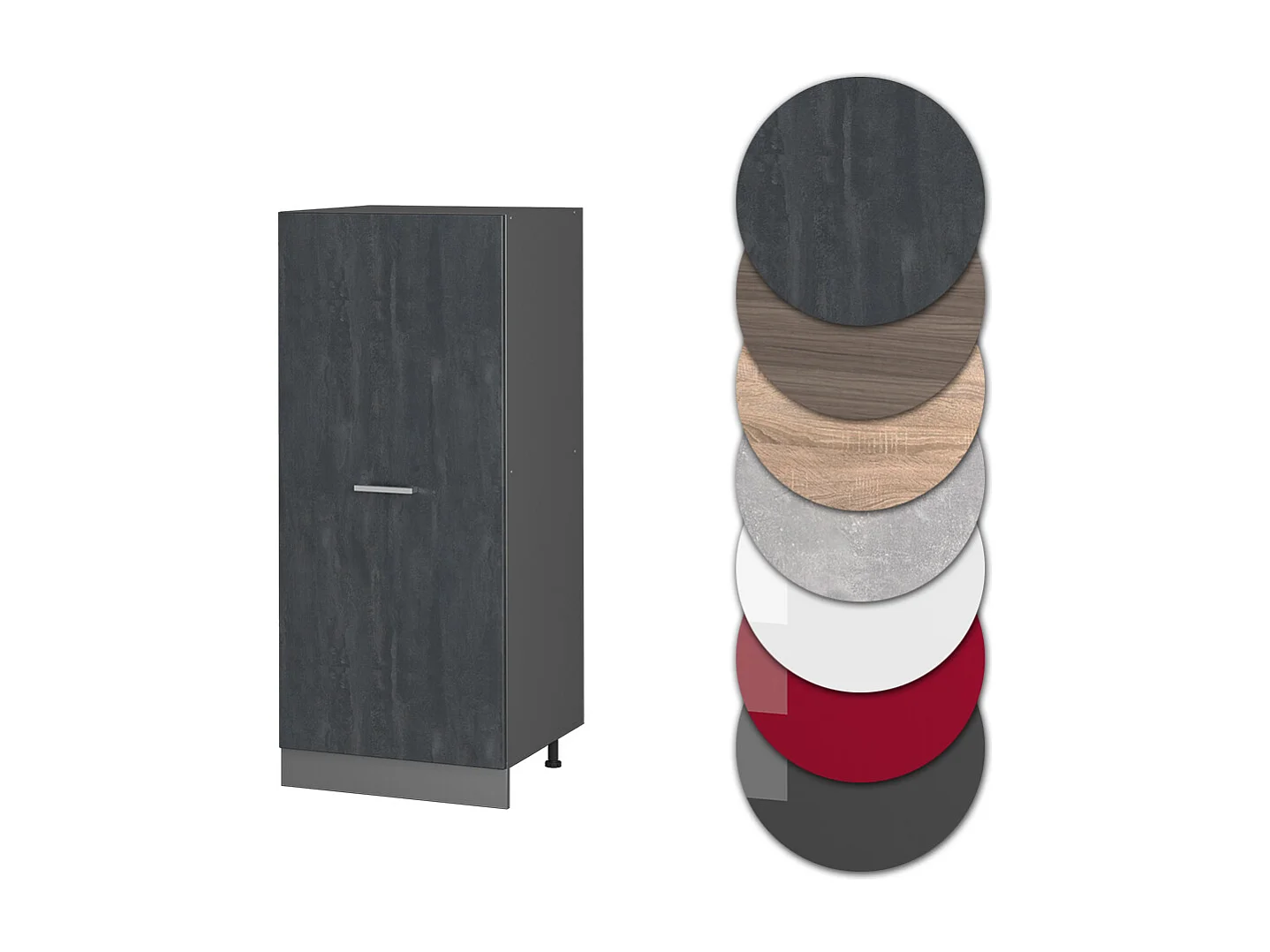 Armario alto hormigón negro 60x57x143 r-line