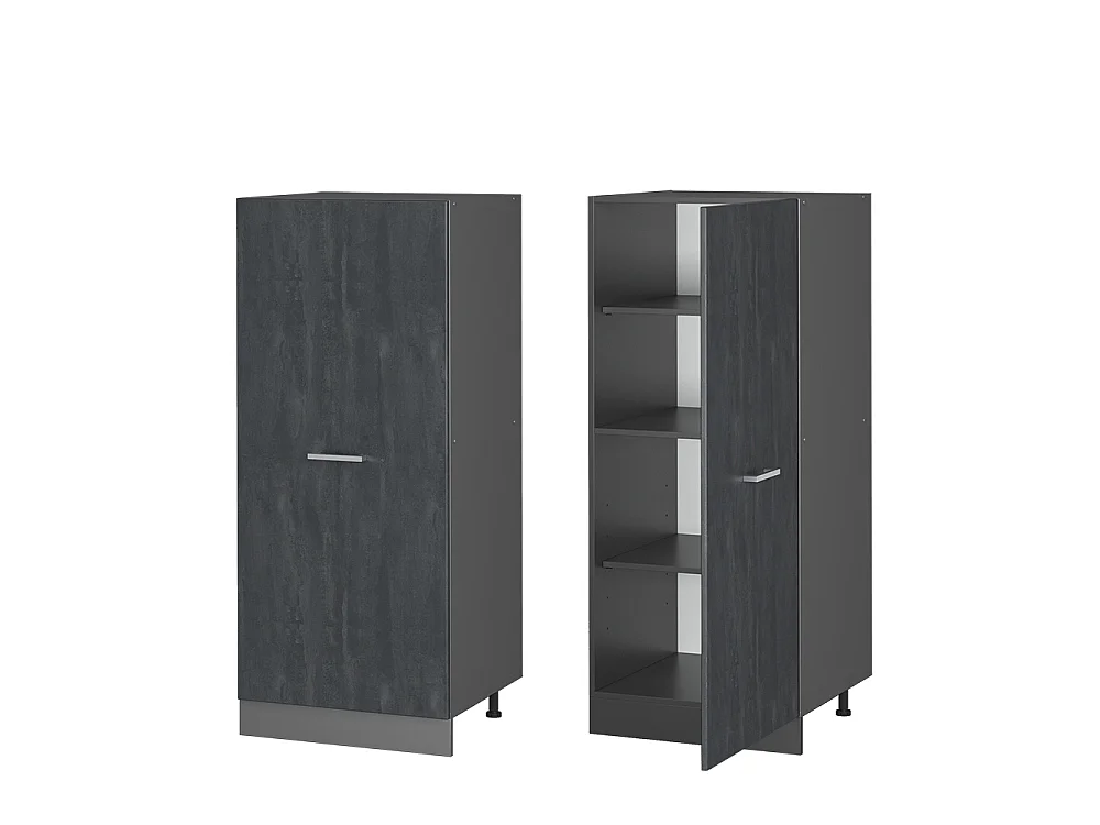 Tall cabinet black concrete 60x57x143 r-line