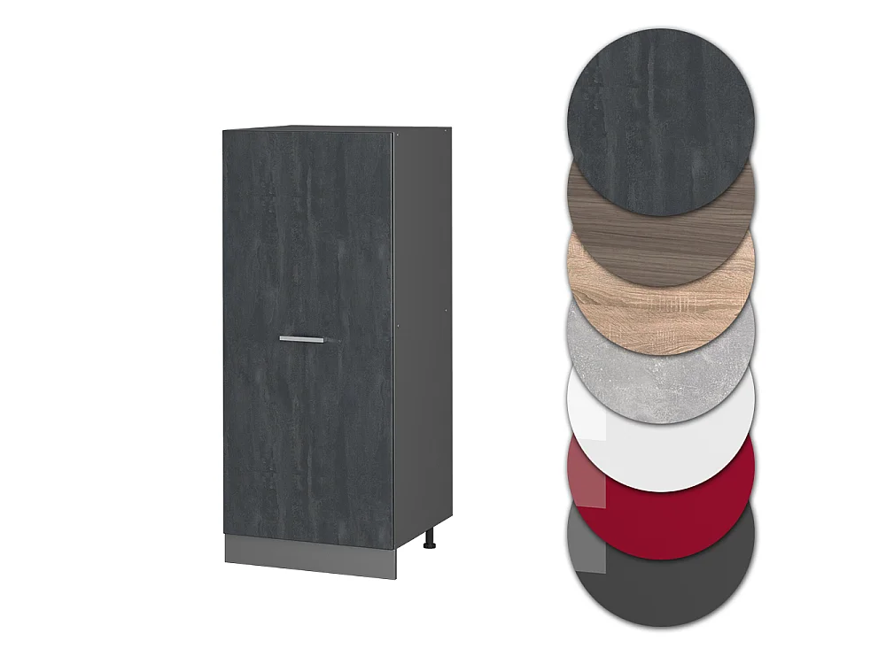 Tall cabinet black concrete 60x57x143 r-line