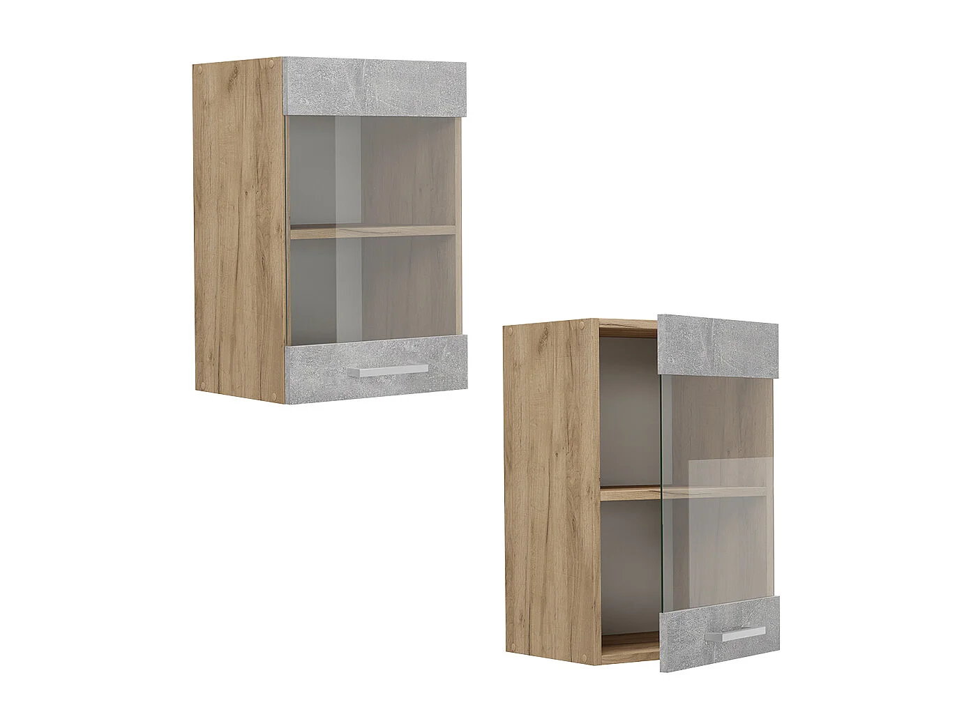 Mobile da cucina in vetro calcestruzzo 40x31x60 r-line