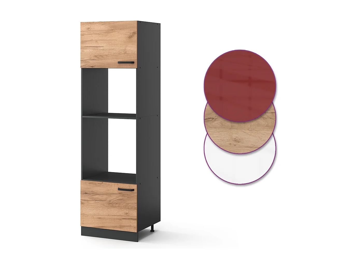 Armoire micro-ondes chêne de force doré 60x57.2x206.8 r-line