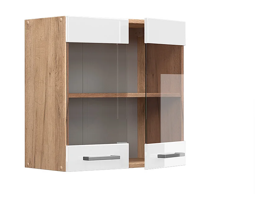 Armoire en verre blanc haute brillance 60x31x60 r-line