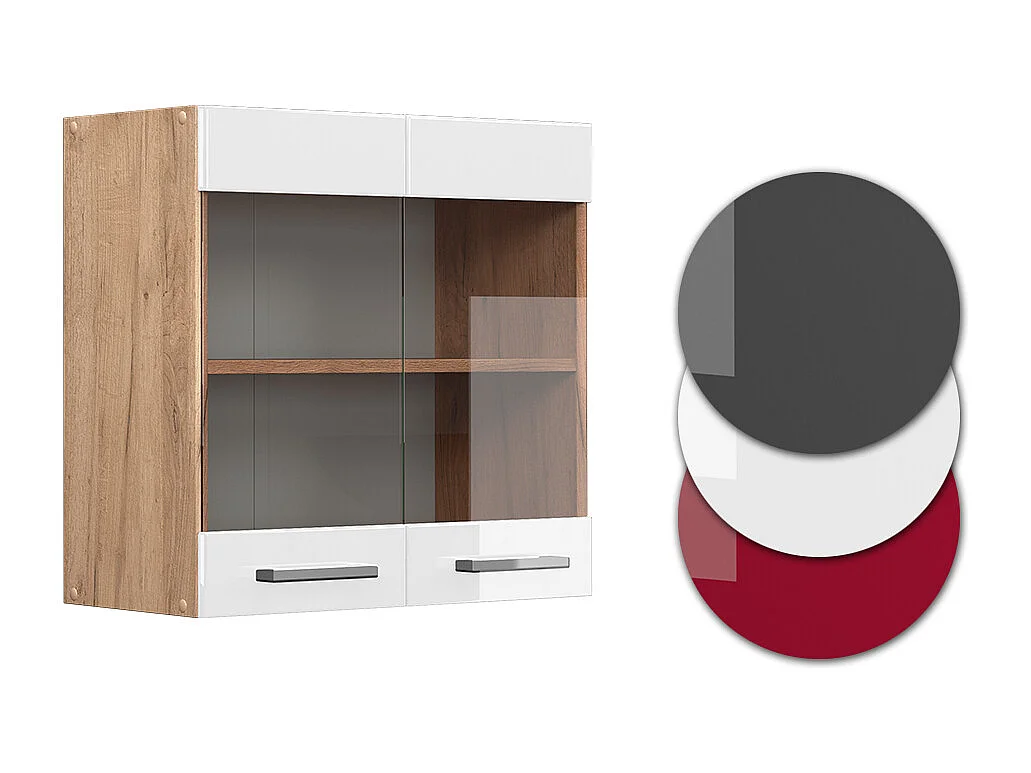 Armoire en verre blanc haute brillance 60x31x60 r-line