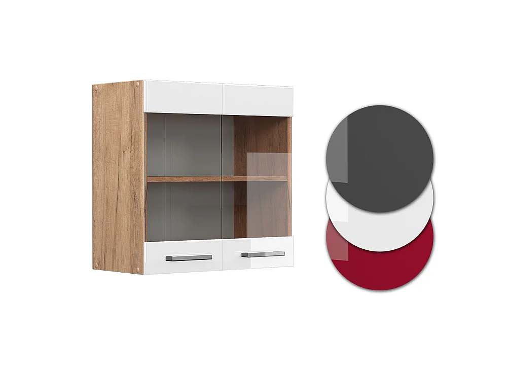 Armoire en verre blanc haute brillance 60x31x60 r-line