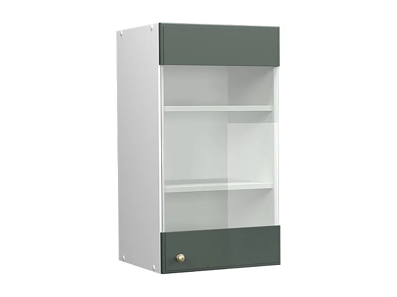 Armario de cocina con vidrio verde dorado casa de campo 40x34.1x72 fame-line