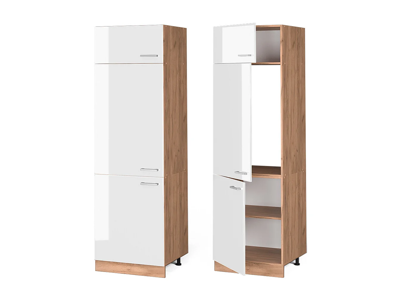 Armoire pour frigo blanc haute brillance 60x57.2x206.8 r-line