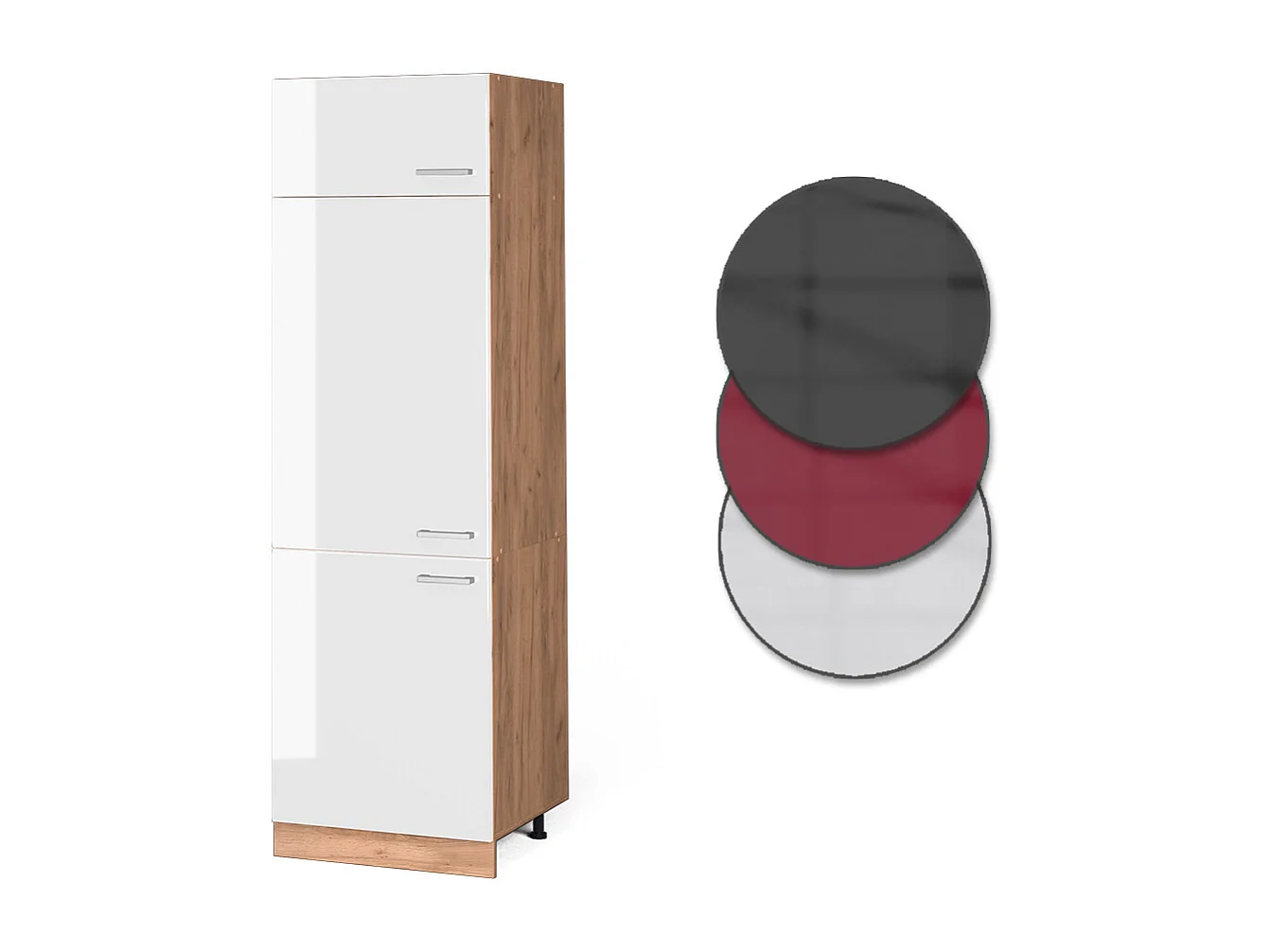 Armoire pour frigo blanc haute brillance 60x57.2x206.8 r-line