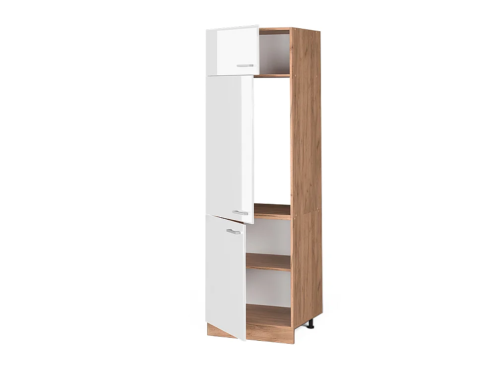 Armario para frigorífico empotrado blanco alto brillo 60x57.2x206.8 r-line