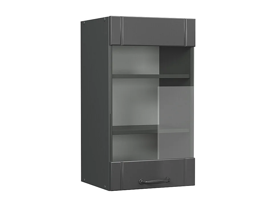 Glazen keukenkast donkergrijs 40x34.1x72 fame-line