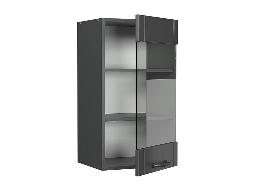 Glazen keukenkast donkergrijs 40x34.1x72 fame-line