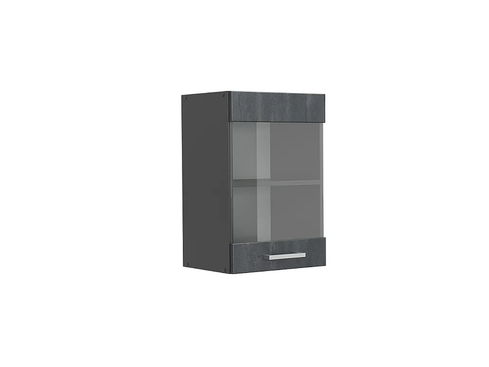 Armoire en verre béton noir 40x31x60 r-line