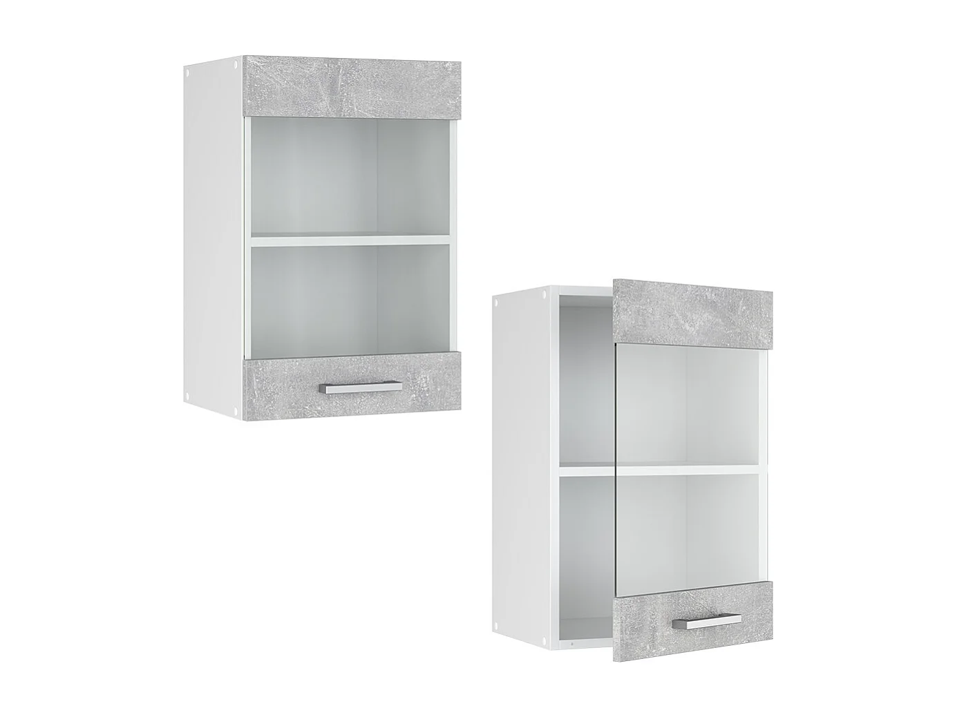 Mobile da cucina in vetro calcestruzzo 40x31x60 r-line