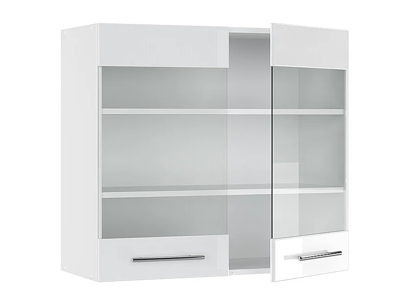 Armoire en verre blanc haute brillance 80x34.1x72 fame-line
