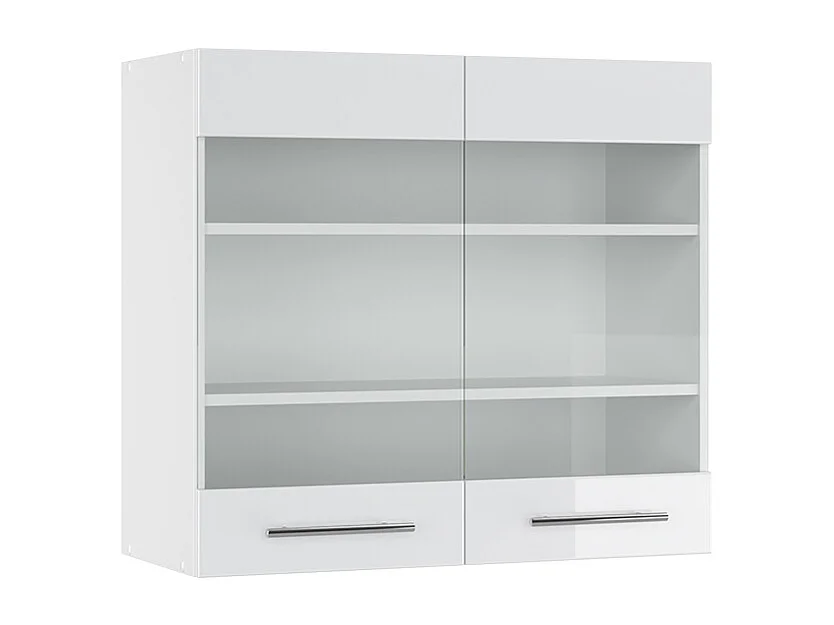Armoire en verre blanc haute brillance 80x34.1x72 fame-line