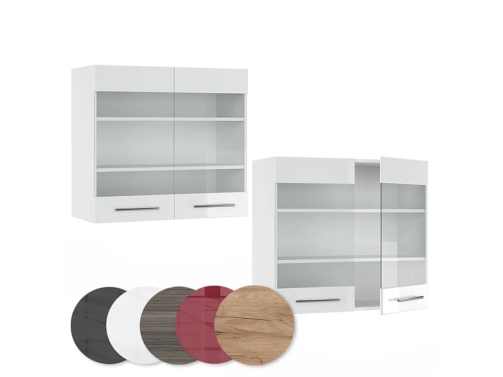 Mobile da cucina in vetro bianco lucido 80x34.1x72 fame-line