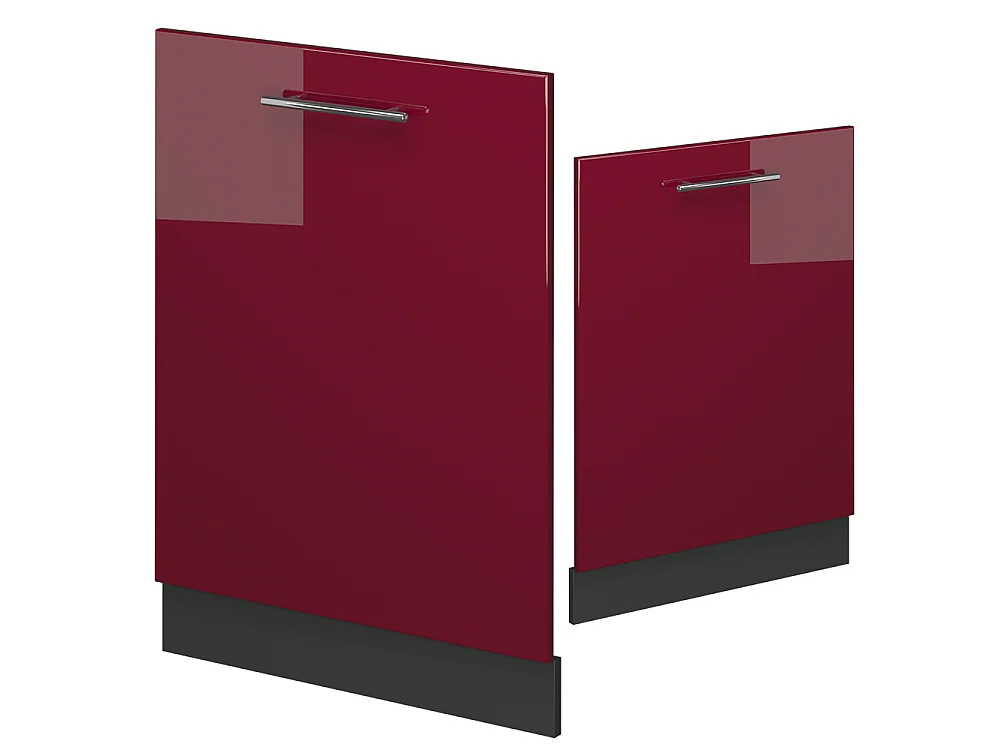 Diskmaskinens frontpanel bordeaux högblank 60x1.6x81.8 fame-line