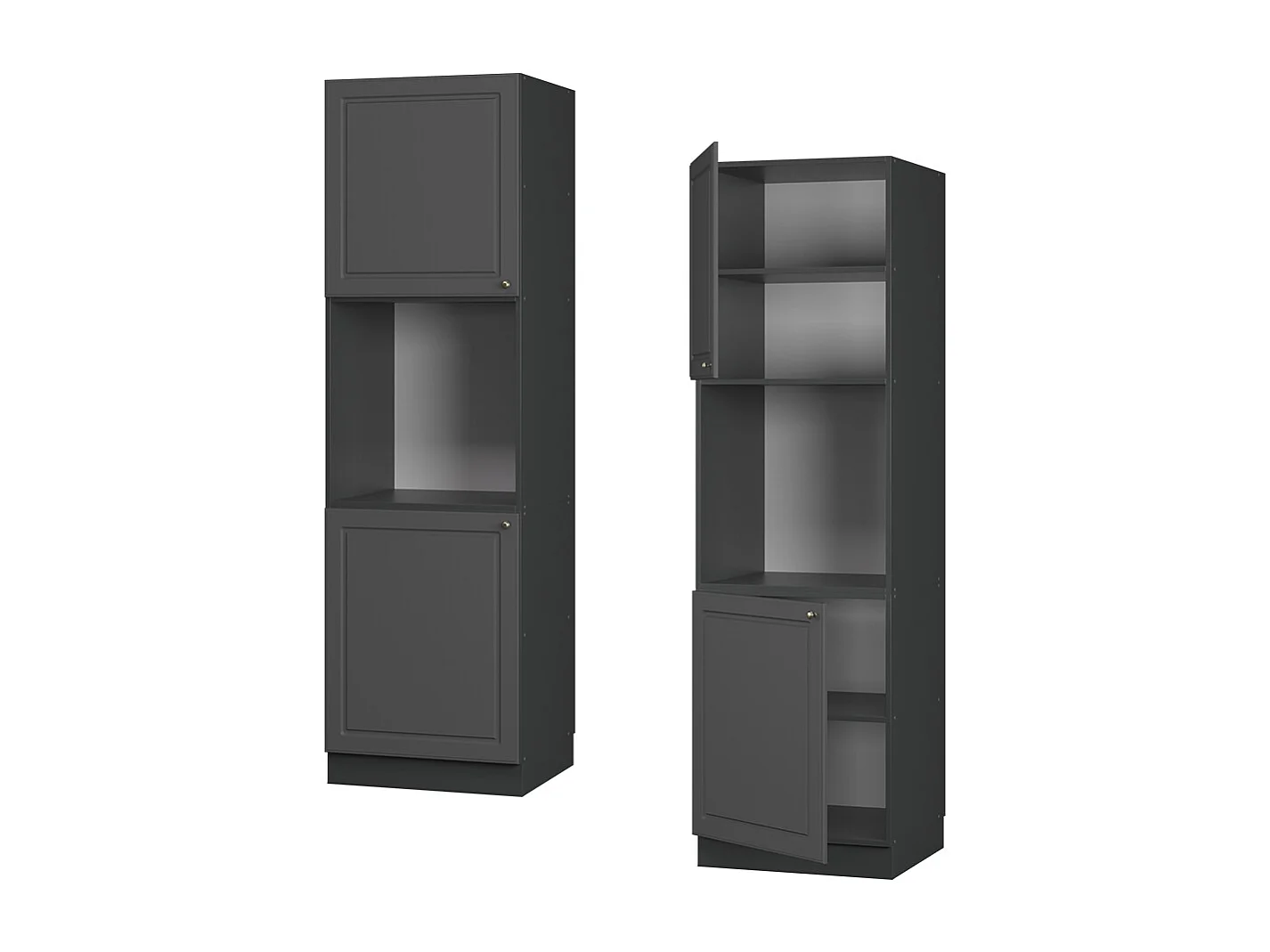 Meuble pour four anthrazit-gold landhaus 60x58x206.8 fame-line