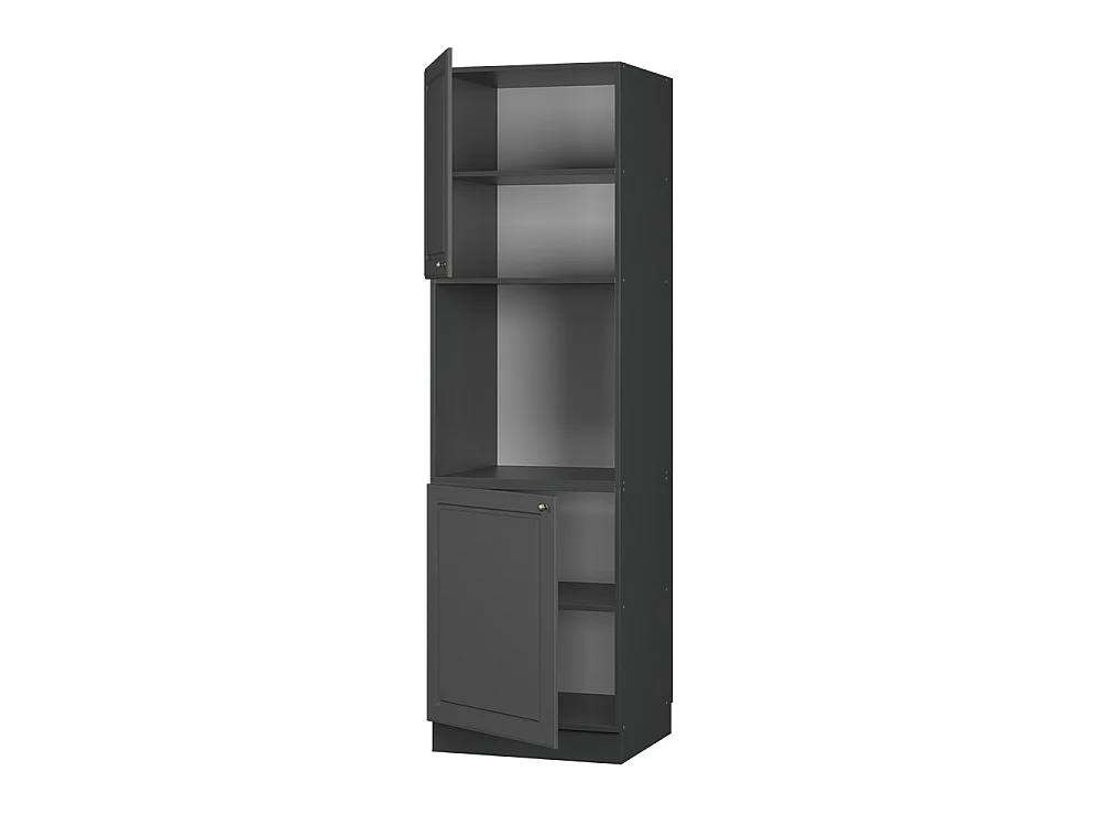 Oven housing cabinet anthrazit-gold landhaus 60x58x206.8 fame-line