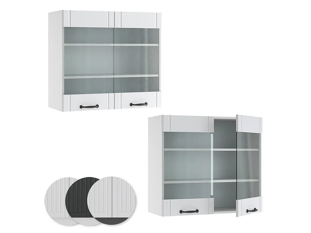 Mobile da cucina in vetro Bianco rustico 80x34.1x72 fame-line