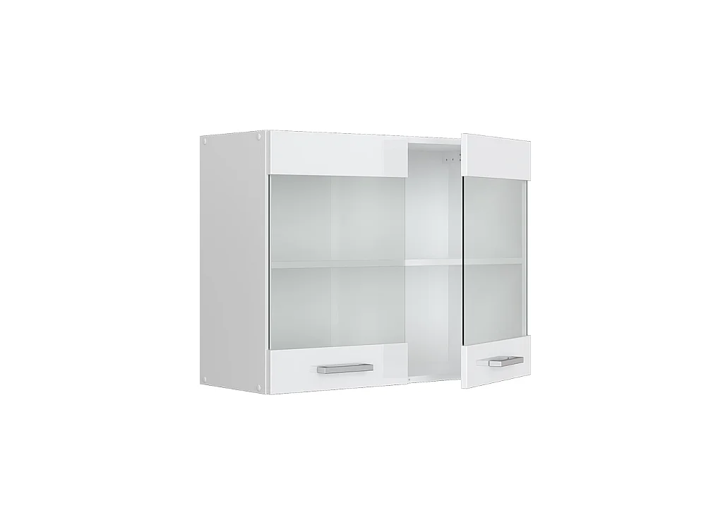 Armoire en verre blanc haute brillance 80x31x60 r-line