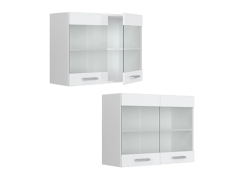 Armoire en verre blanc haute brillance 80x31x60 r-line