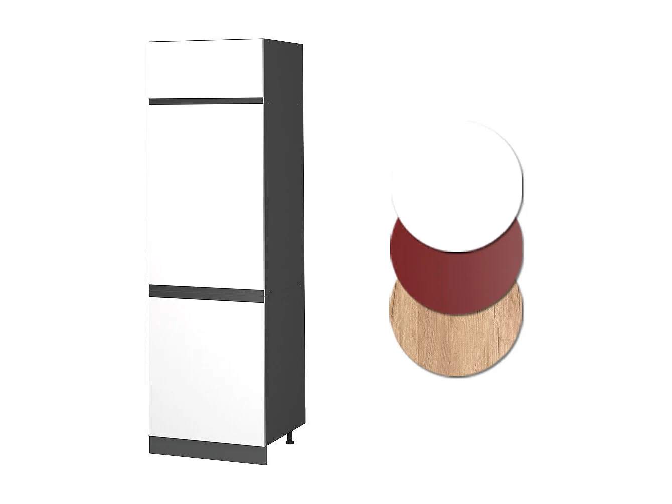 Armoire pour frigo blanc 60x57.2x206.8 r-line