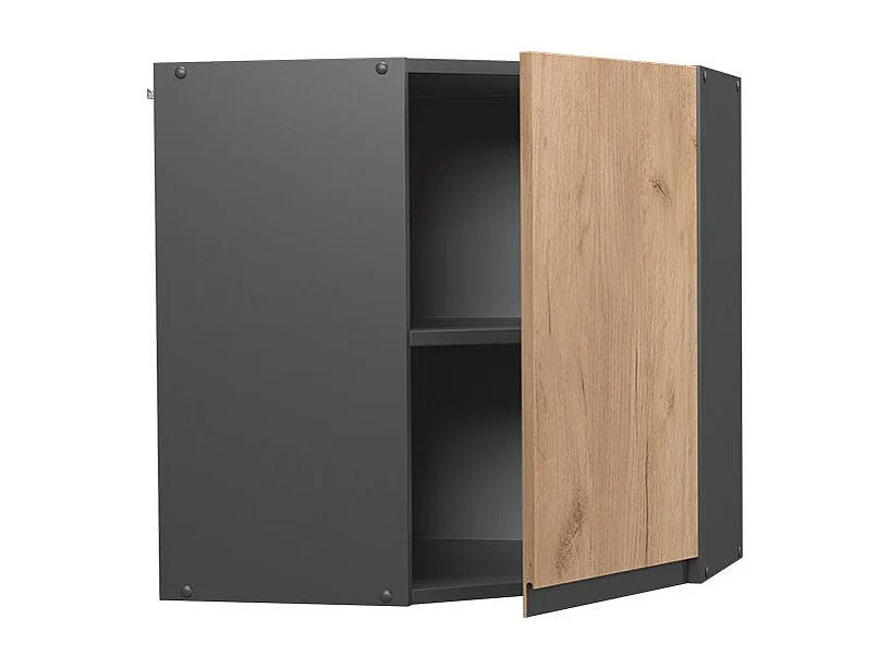 Armario colgante de esquina roble dorado 57x34.1x60 r-line