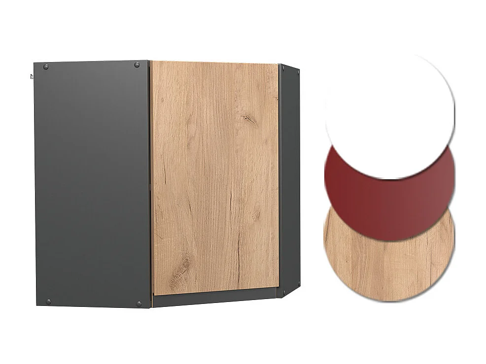 Armario colgante de esquina roble dorado 57x34.1x60 r-line