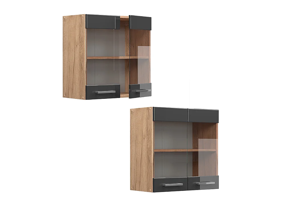 Armoire en verre anthracite haute brillance 60x31x60 r-line