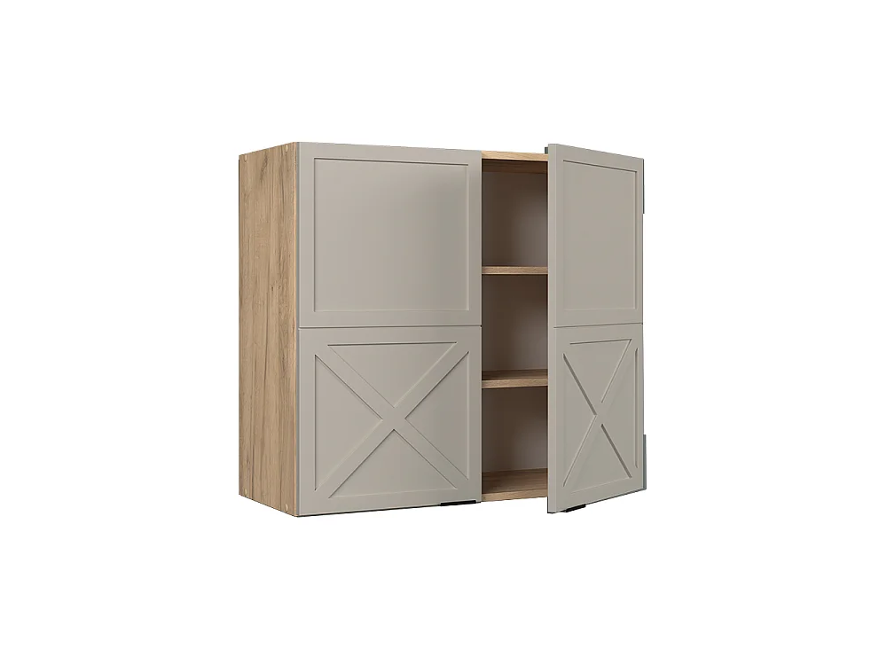 Armoire en verre grisbeige 80x34.1x72 fame-line