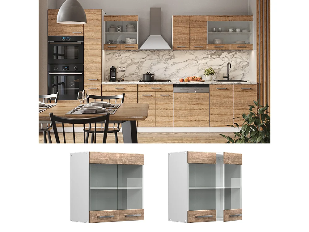 Mobile da cucina in vetro sonoma 60x31x60 r-line