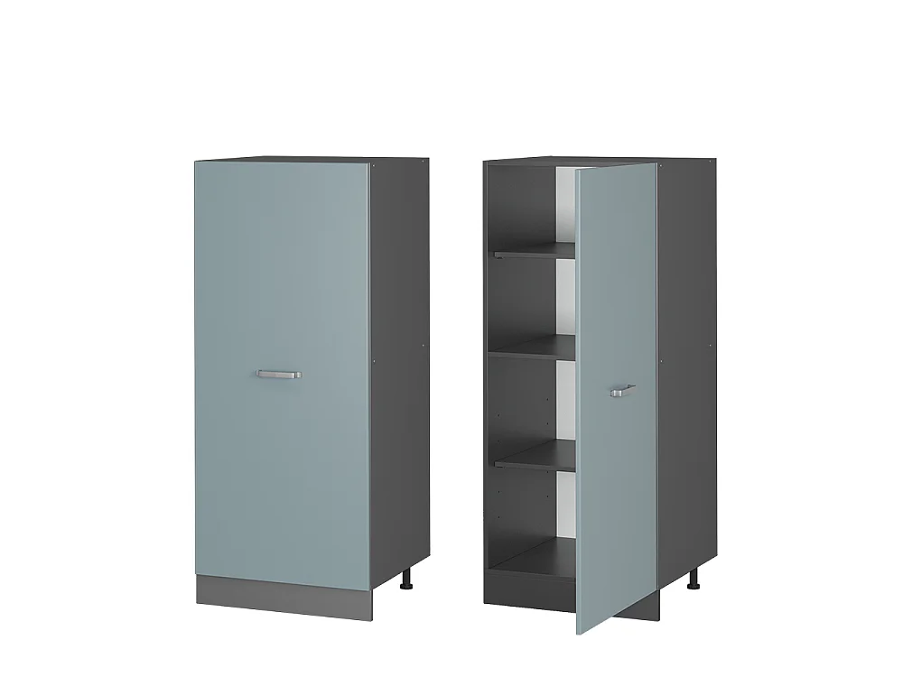 Tall cabinet blue-grey 60x57x143 r-line