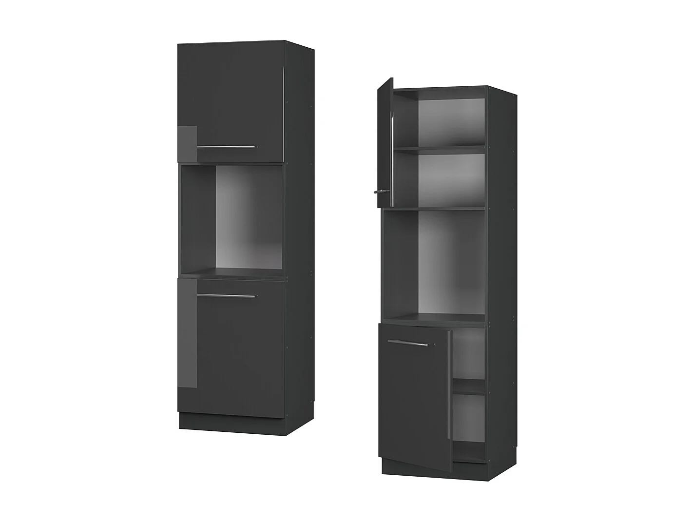 Meuble pour four anthracite haute brillance 60x58x206.8 fame-line