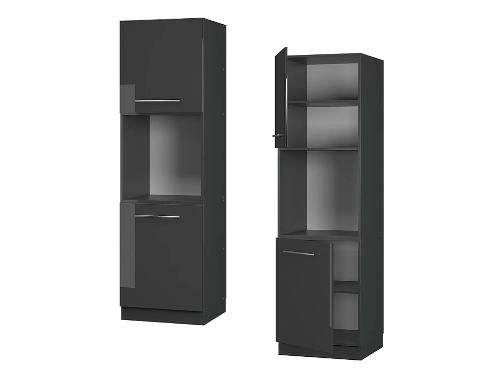 Meuble pour four anthracite haute brillance 60x58x206.8 fame-line