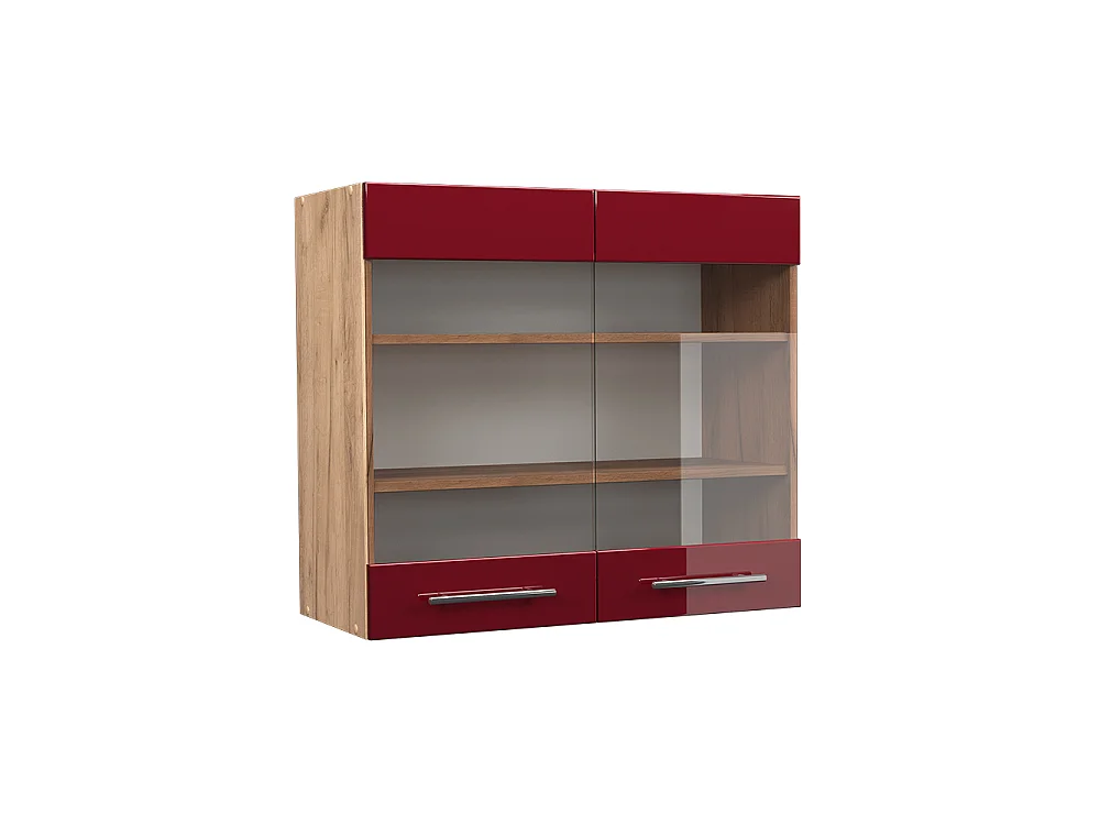 Glazen keukenkast bordeauxrode hoogglans 80x34.1x72 fame-line