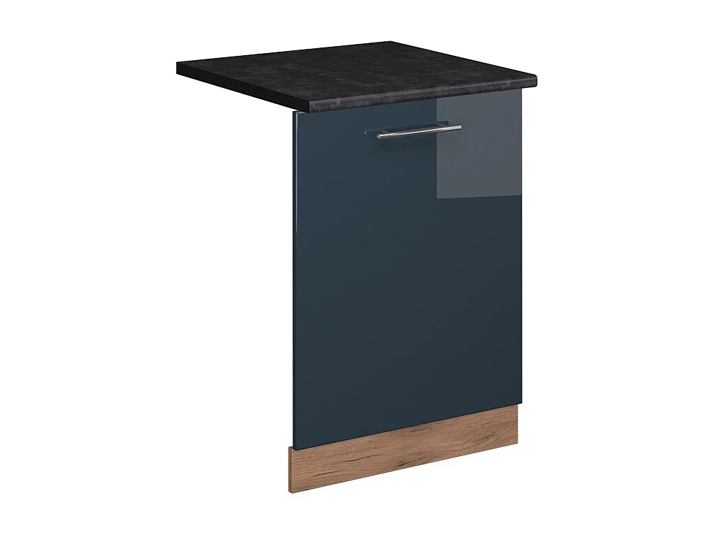 Façade de lave-vaisselle bleu foncé brillant 60x1.6x81.8 fame-line