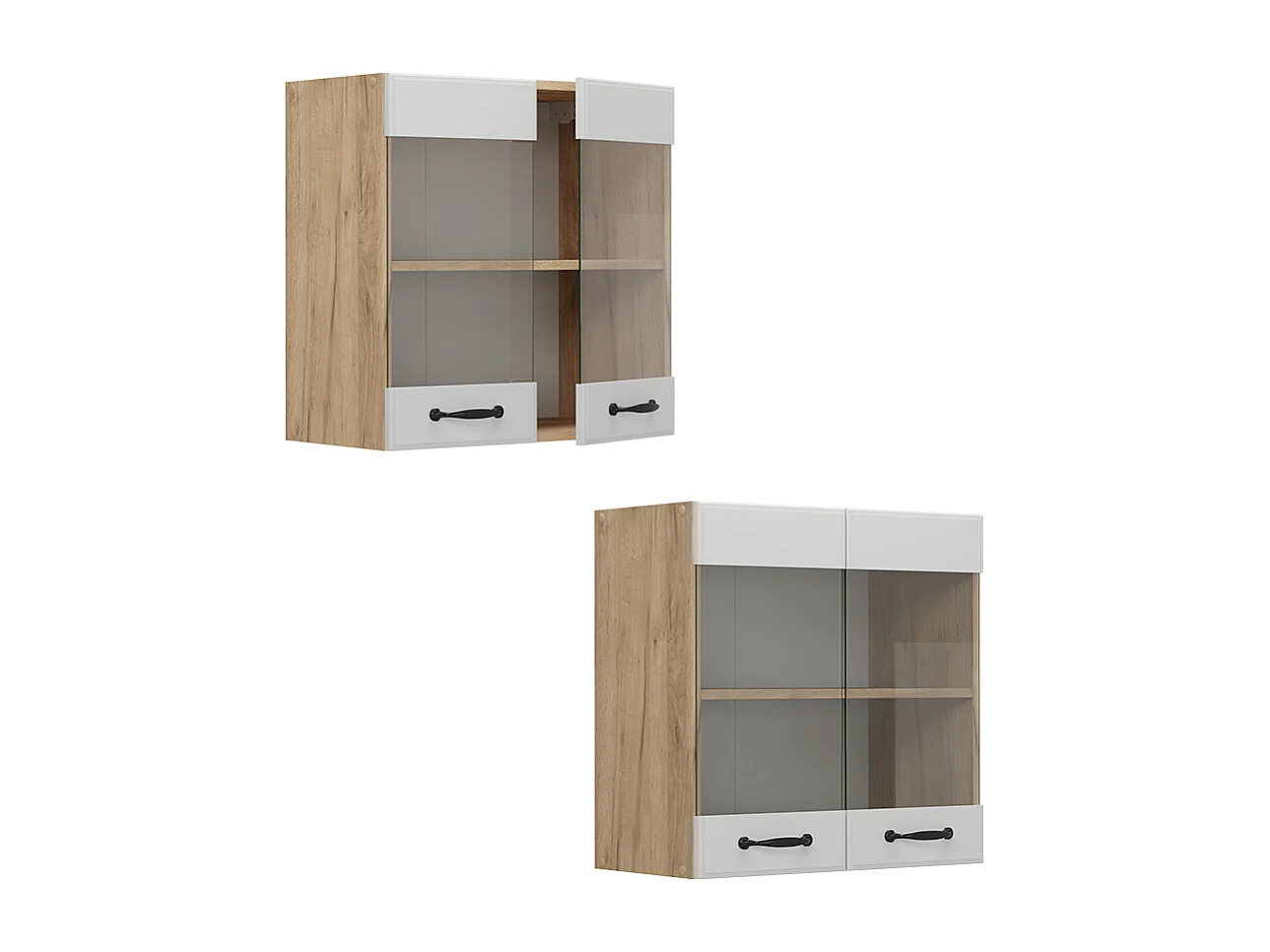 Armoire en verre blanc campagne 60x31x60 r-line